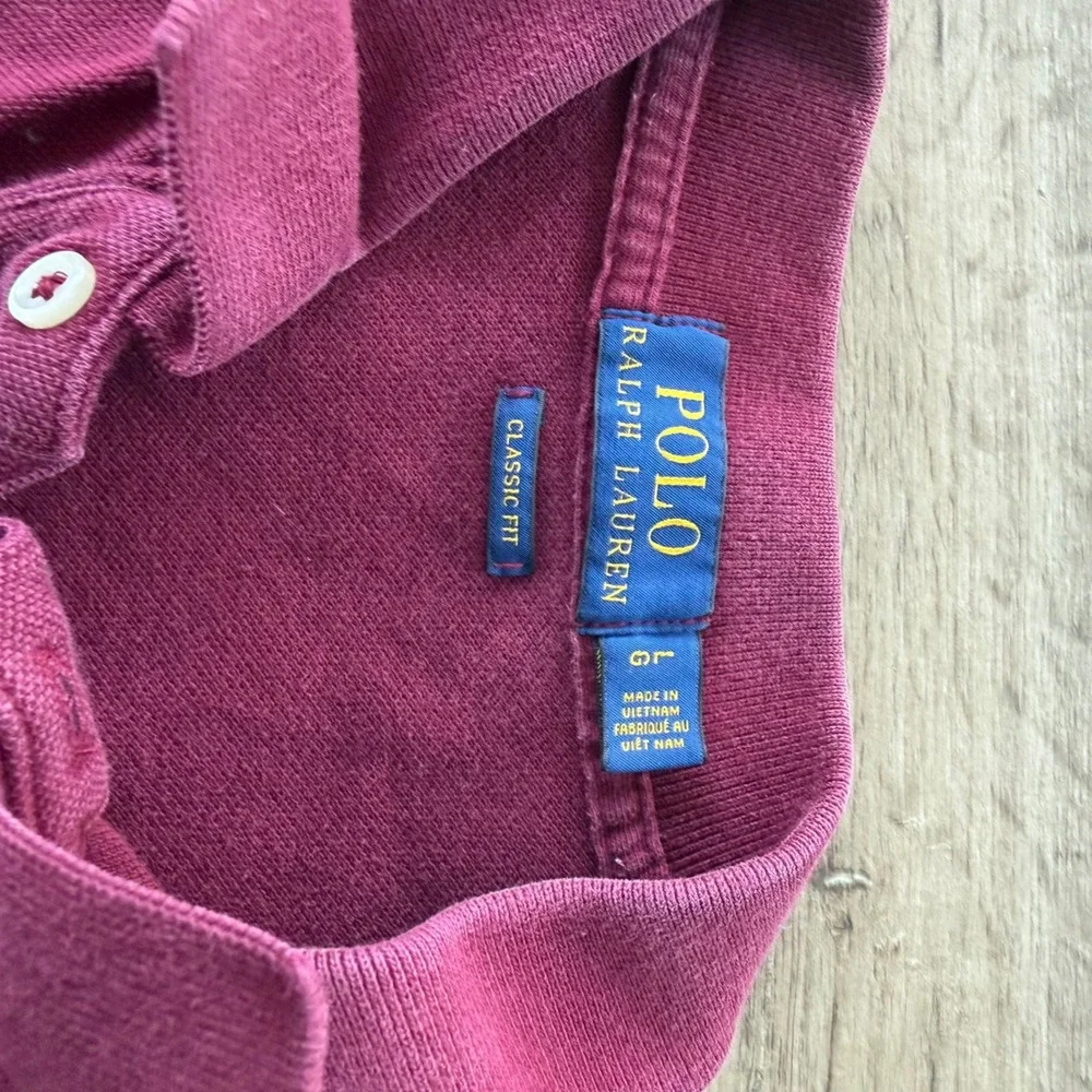 Polo Ralph Lauren big pony Mens Polo Shirt Burgundy